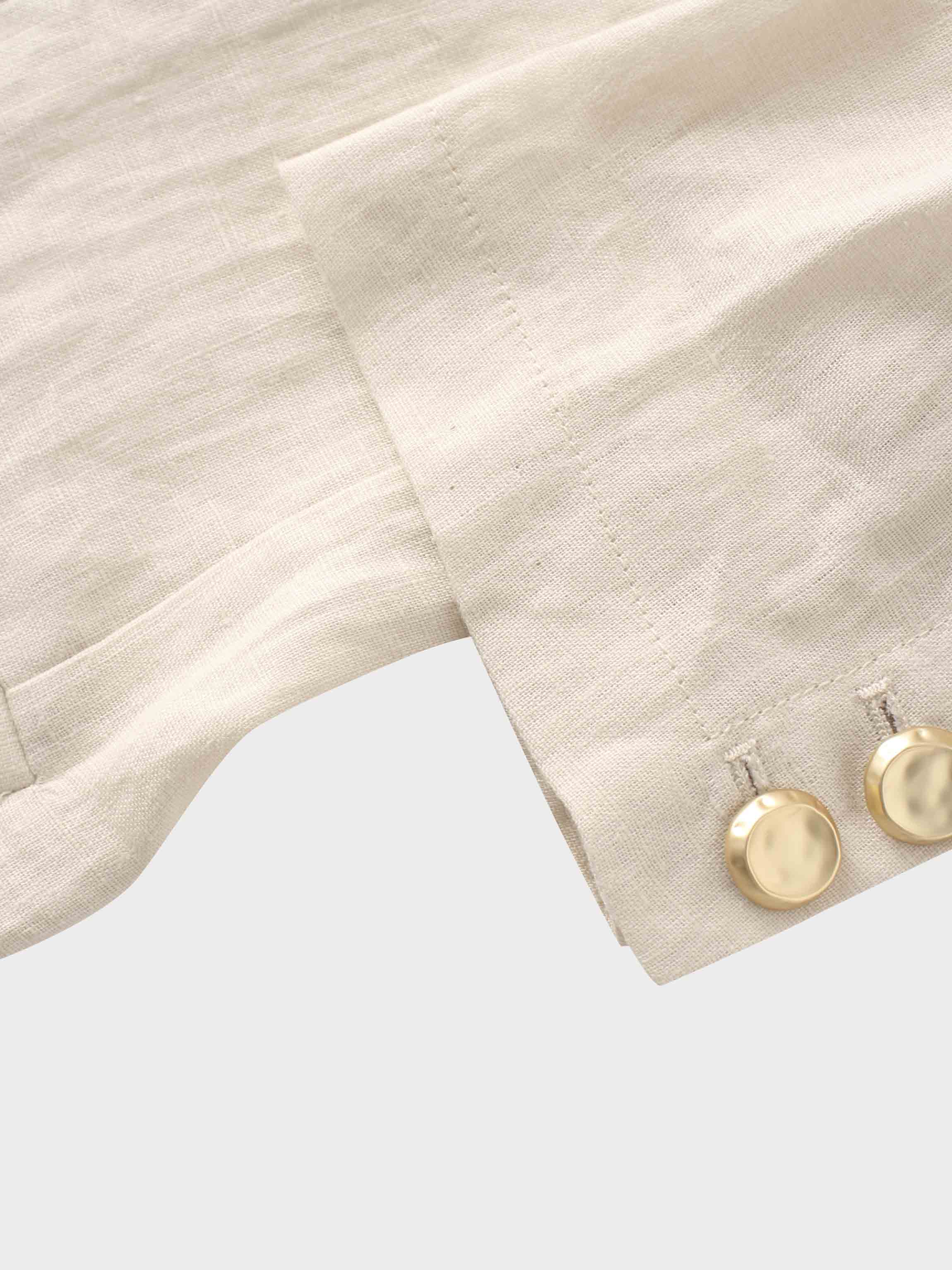 Linen Blazer-Ecru