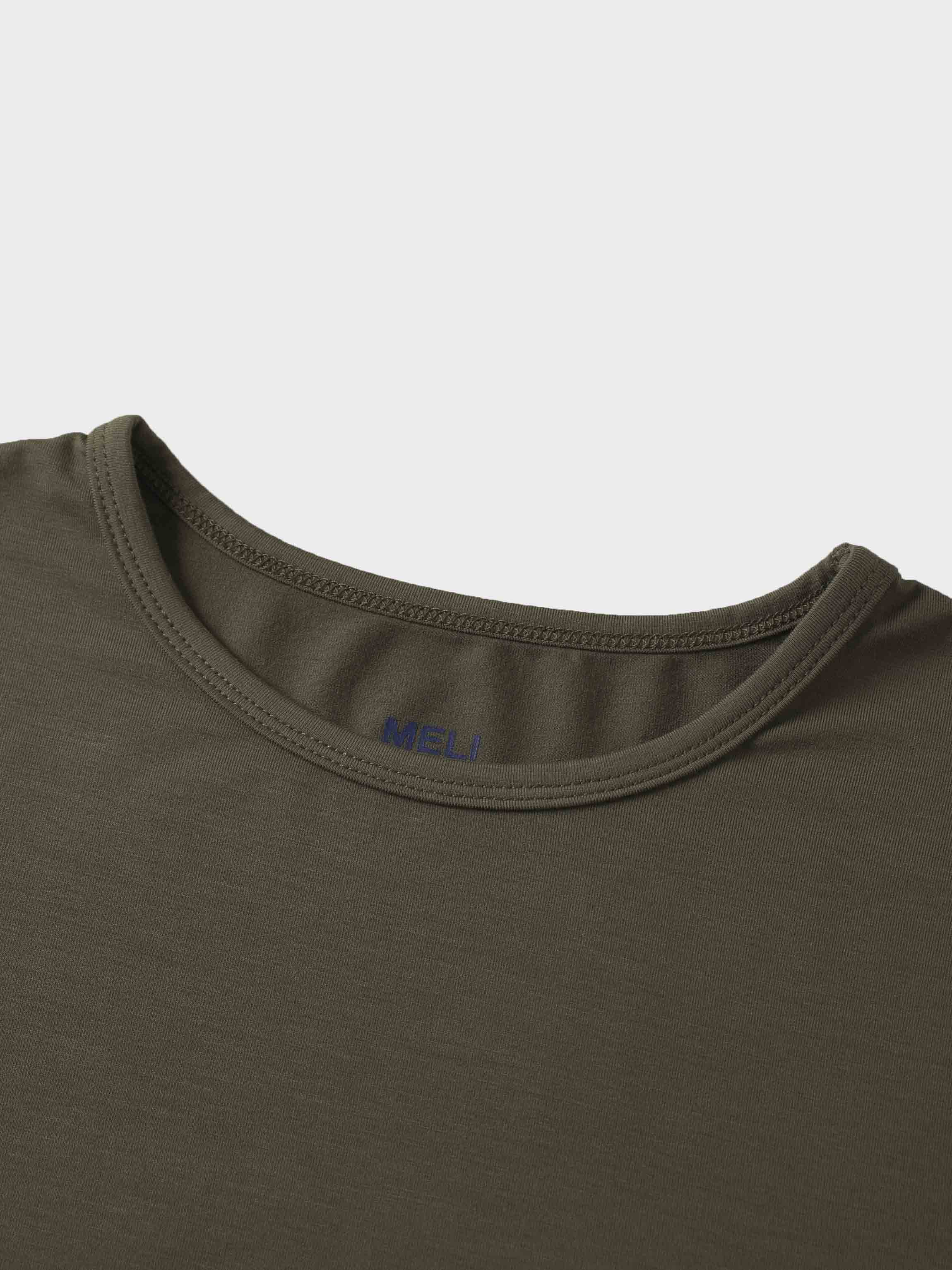 Wrap Tie Tee-Olive