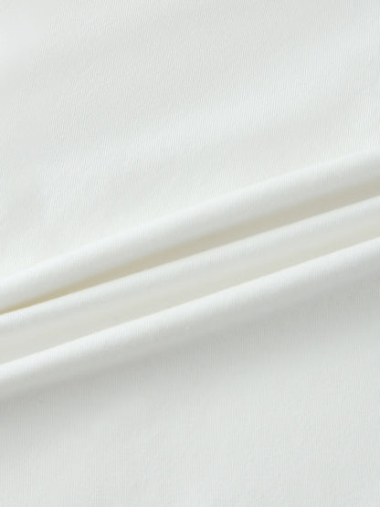 Denim Trapeze Top-White Denim