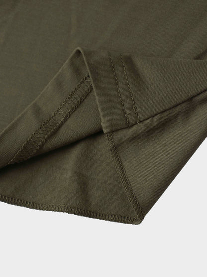 Wrap Tie Tee-Olive