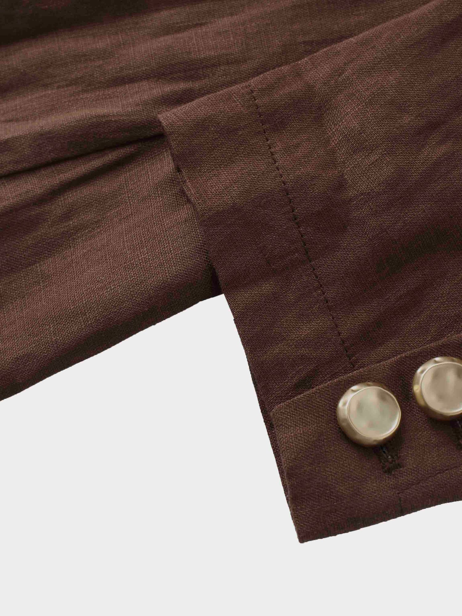 Linen Blazer-Brown