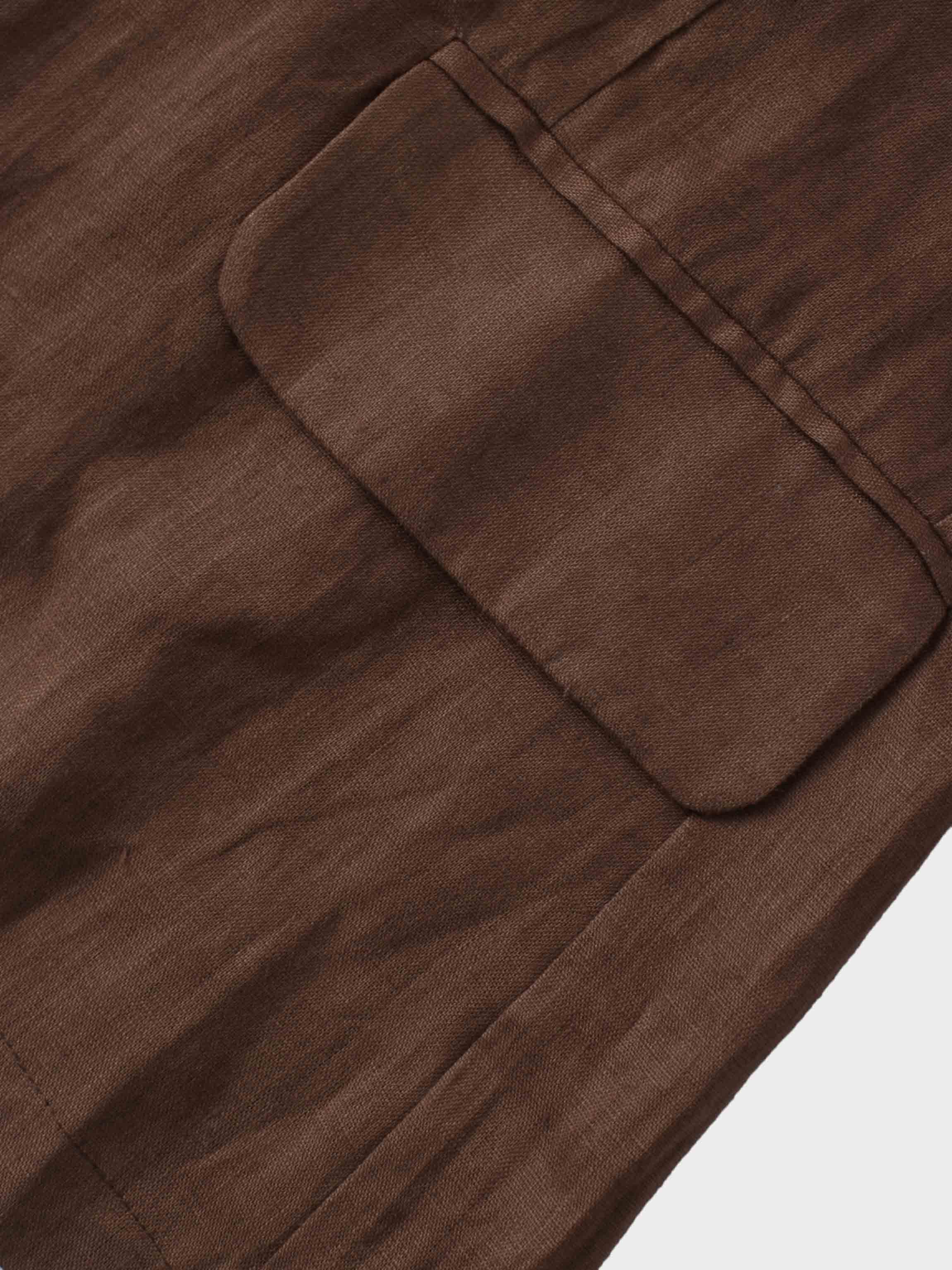 Linen Blazer-Brown