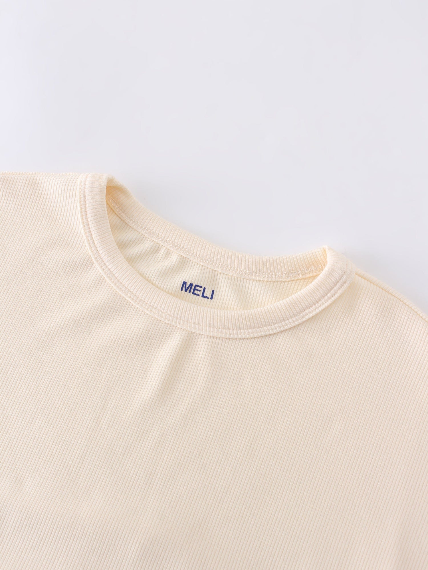 Ribbed Swing Tee-Ivory