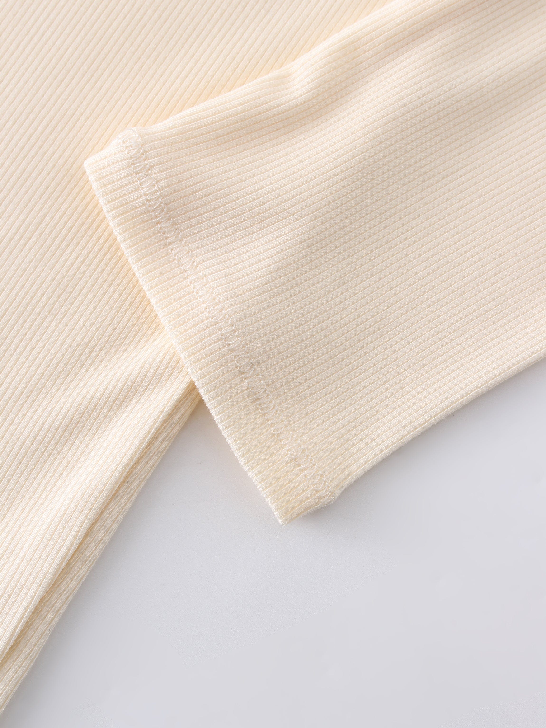 Ribbed Swing Tee-Ivory