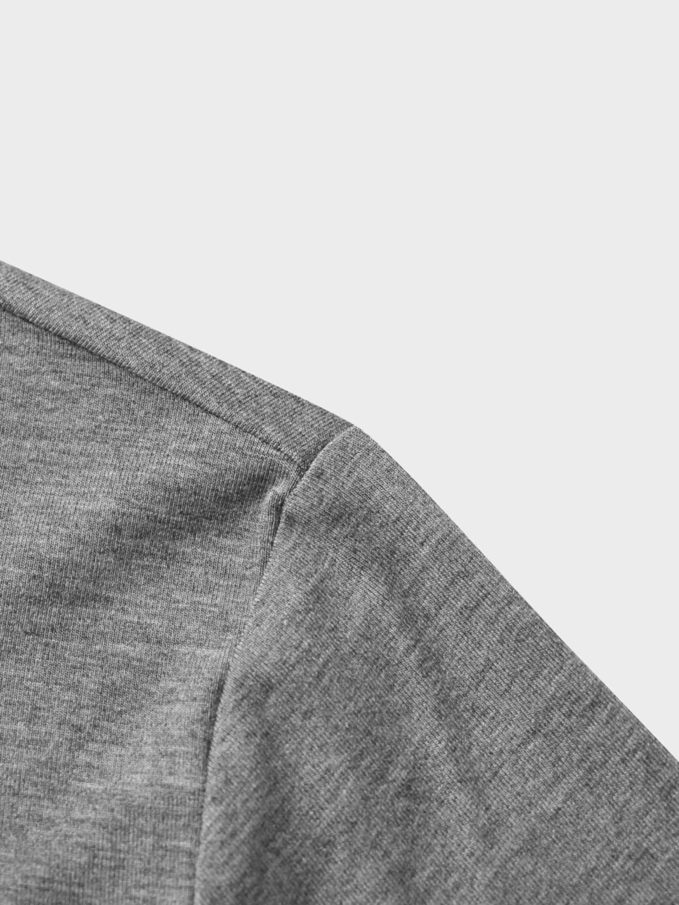 Wrap Tie Tee-Heathered Grey