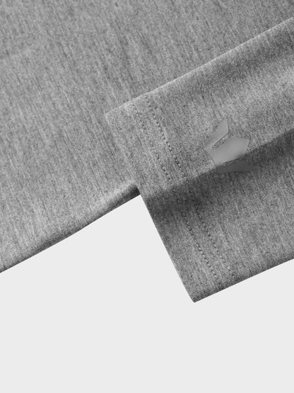 Wrap Tie Tee-Heathered Grey