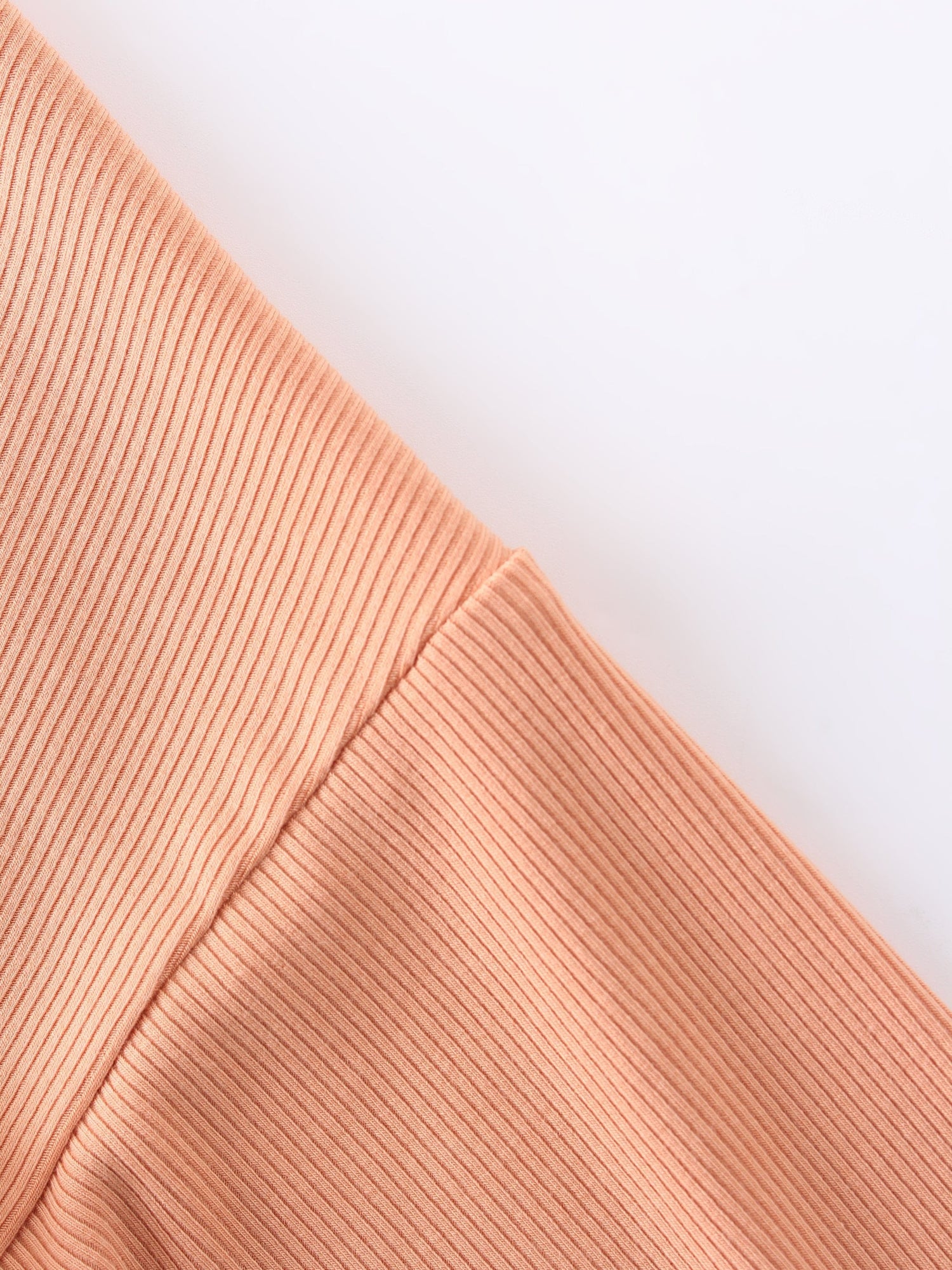 Ribbed Swing Tee-Peach