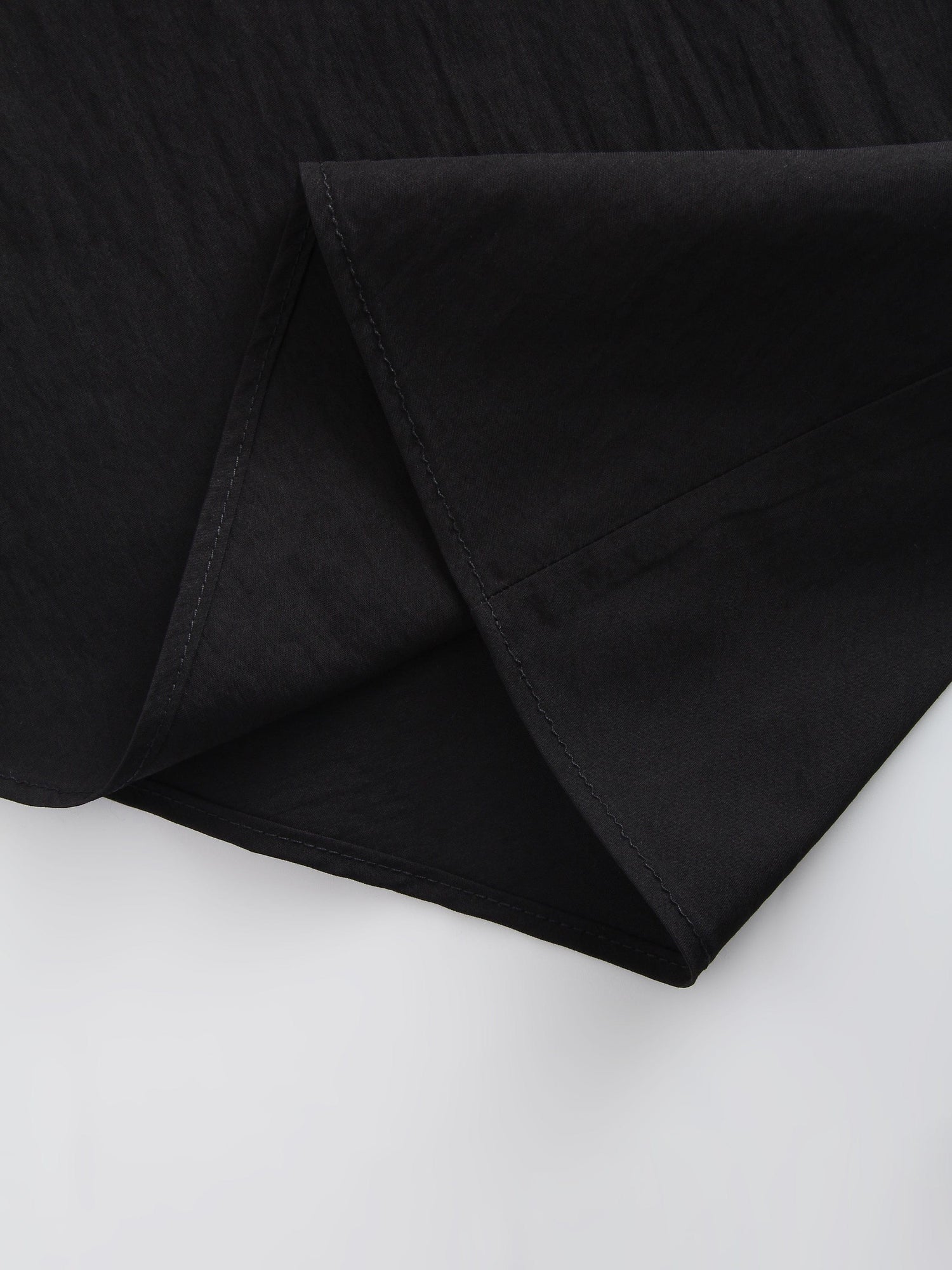 Crinkle Cotton Skirt 38&quot;-Black