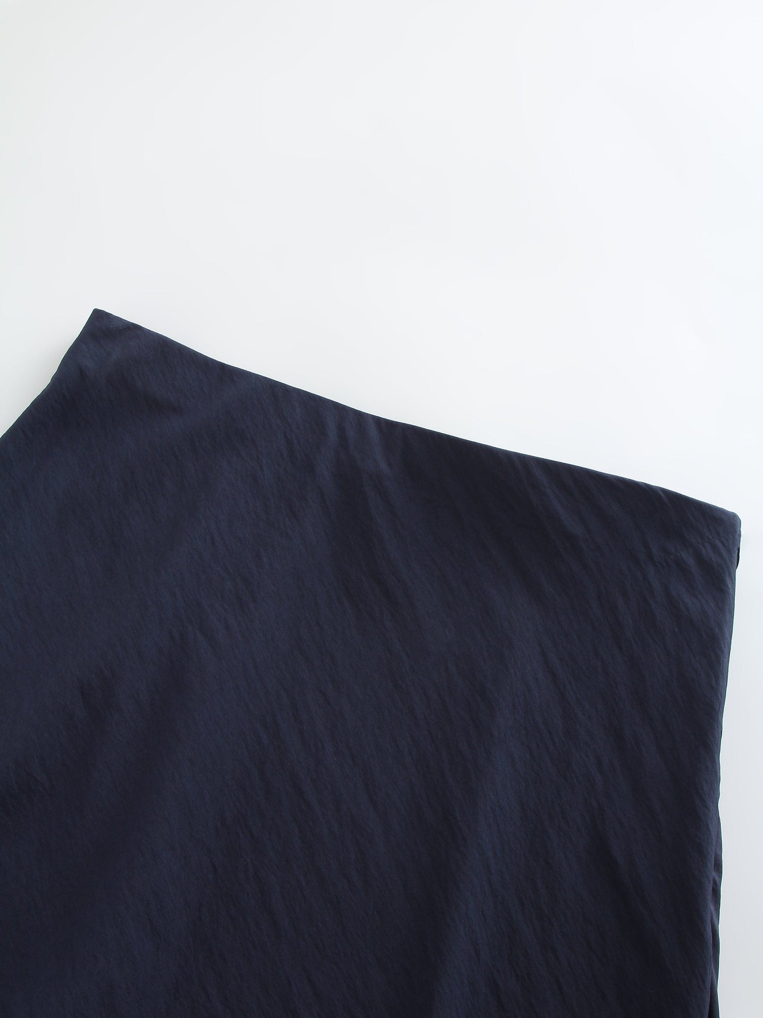 Crinkle Cotton Skirt 38&quot;-Navy