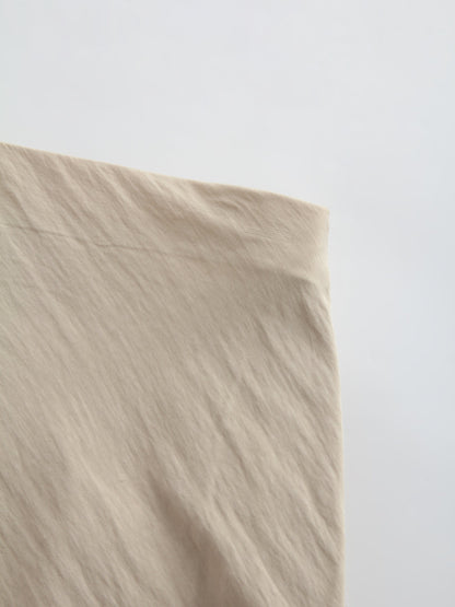Crinkle Cotton Skirt 38"-Tan