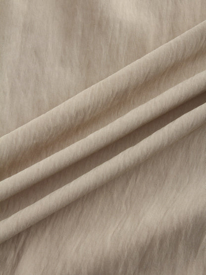 Crinkle Cotton Skirt 38"-Tan