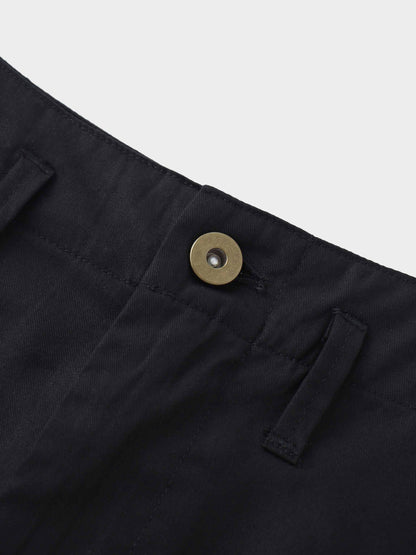 Contrast Pocket Skirt-Black