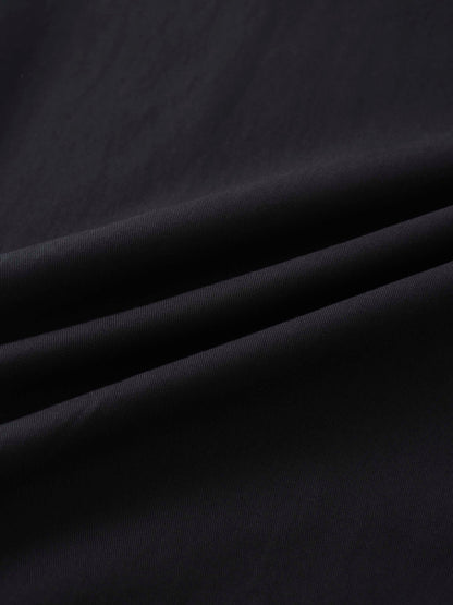 Contrast Pocket Skirt-Black