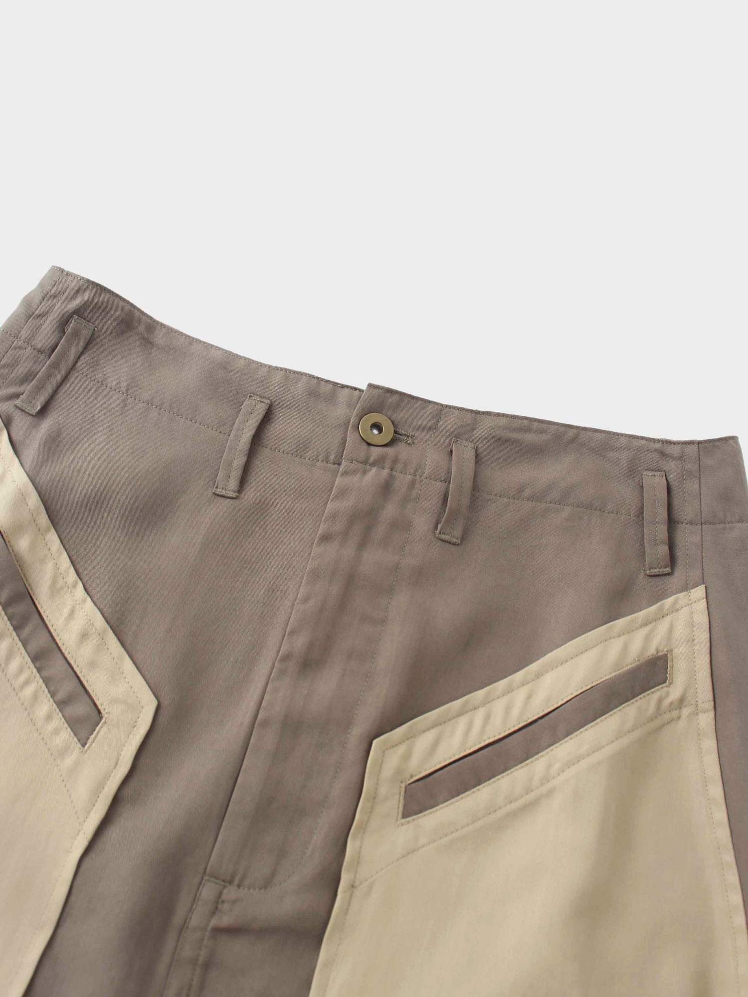 Contrast Pocket Skirt-Khaki