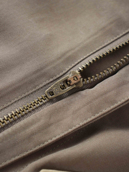 Contrast Pocket Skirt-Khaki