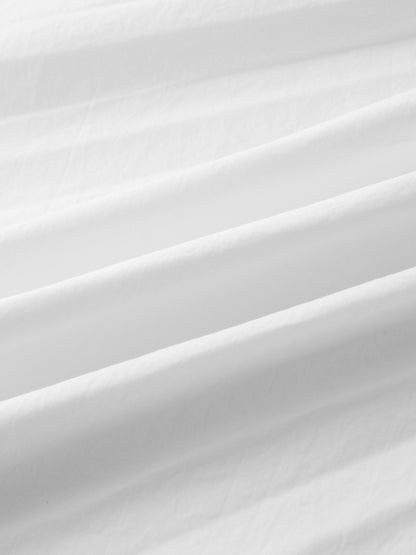 Micro Pleat Elastic Waist Skirt-White