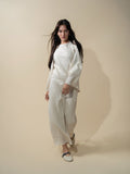 Linen A-Line Slip Dress-Ecru