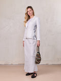 Linen Slip Skirt-White