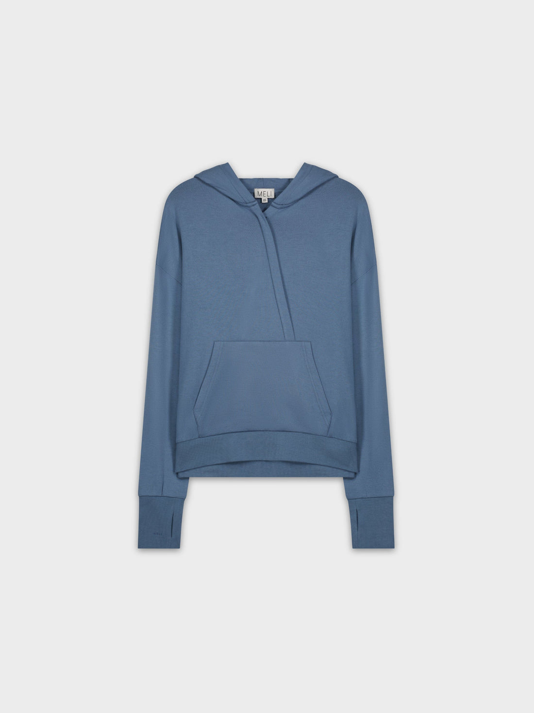 CROSSOVER HOODIE-DENIM BLUE