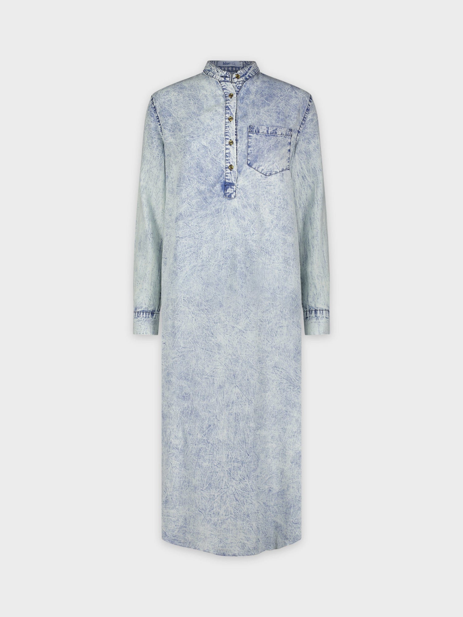 POPOVER DENIM DRESS-WASHED BLUE XXS / MEL114 POPOVER DENIM DRESS-WASHED BLUE XXS / MEL114