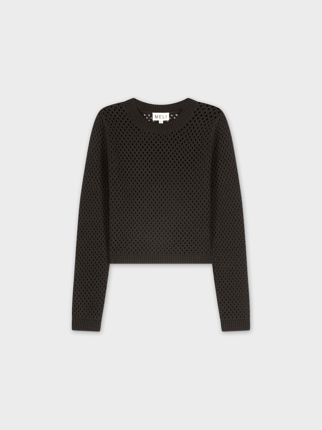 CROCHET SWEATER-BLACK