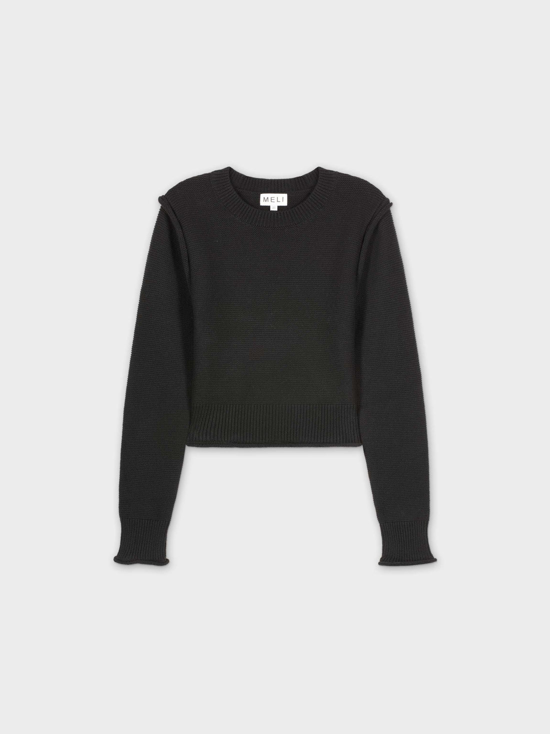 Raw Seam Sweater-Black