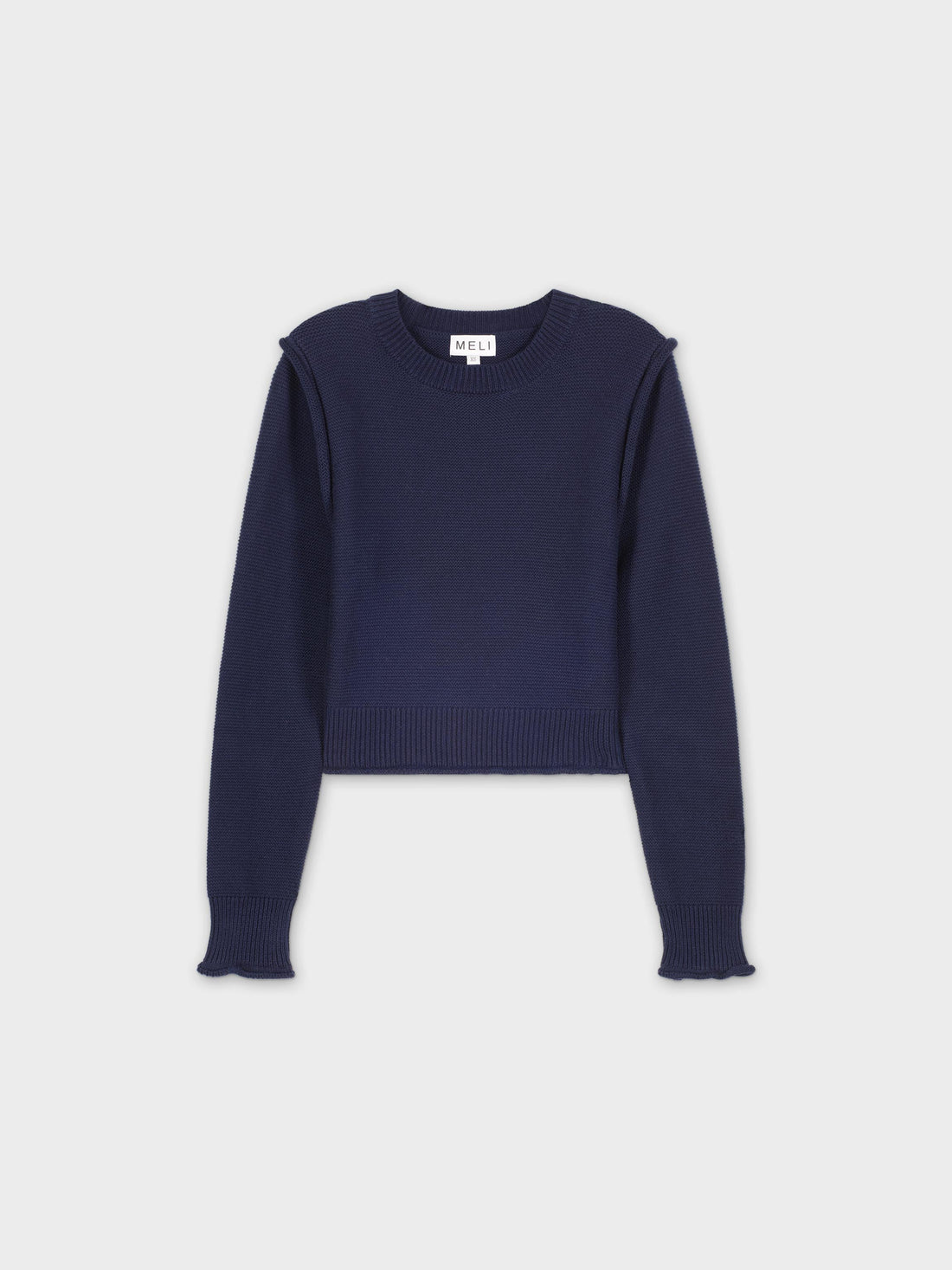 Raw Seam Sweater-Navy