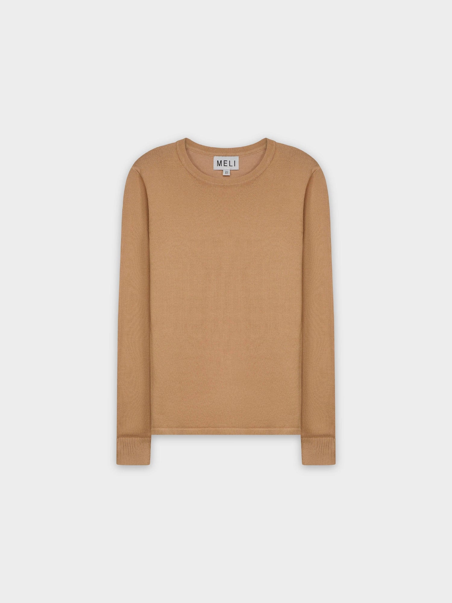 THIN KNIT CREW SWEATER-MAUVE