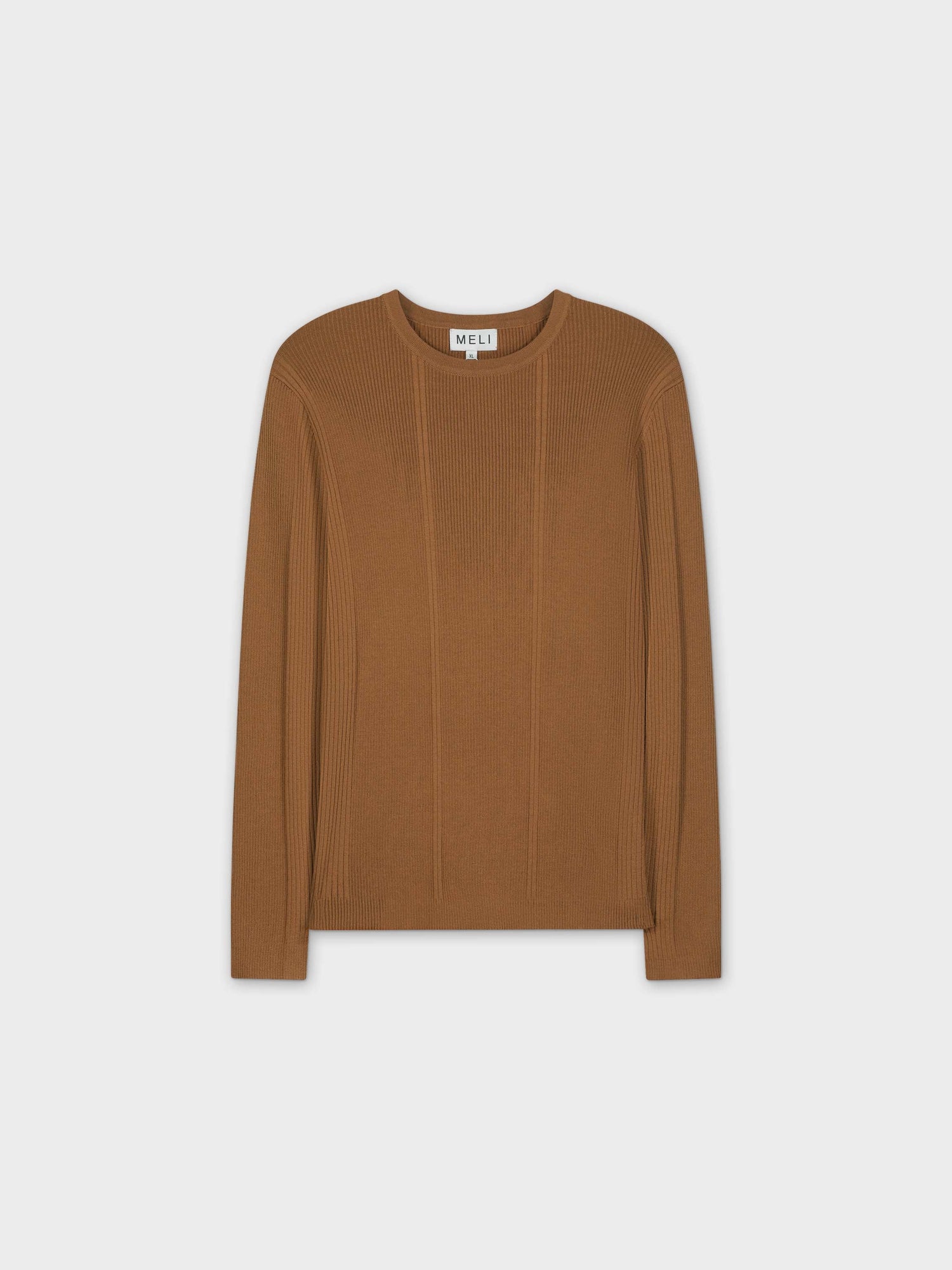 MIXED RIBBED SWEATER-CAMEL