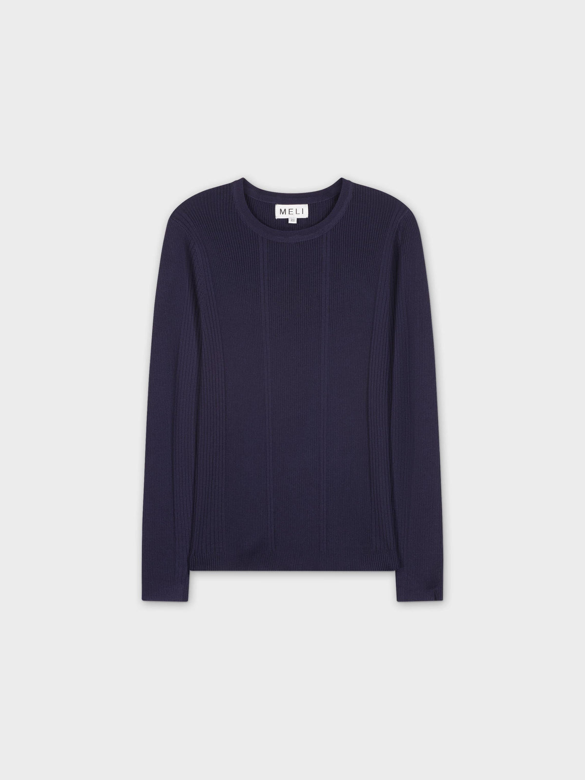 Navy Blue Ribbed Sweater MIXED RIBBED SWEATER-NAVY – Fame Off Central
