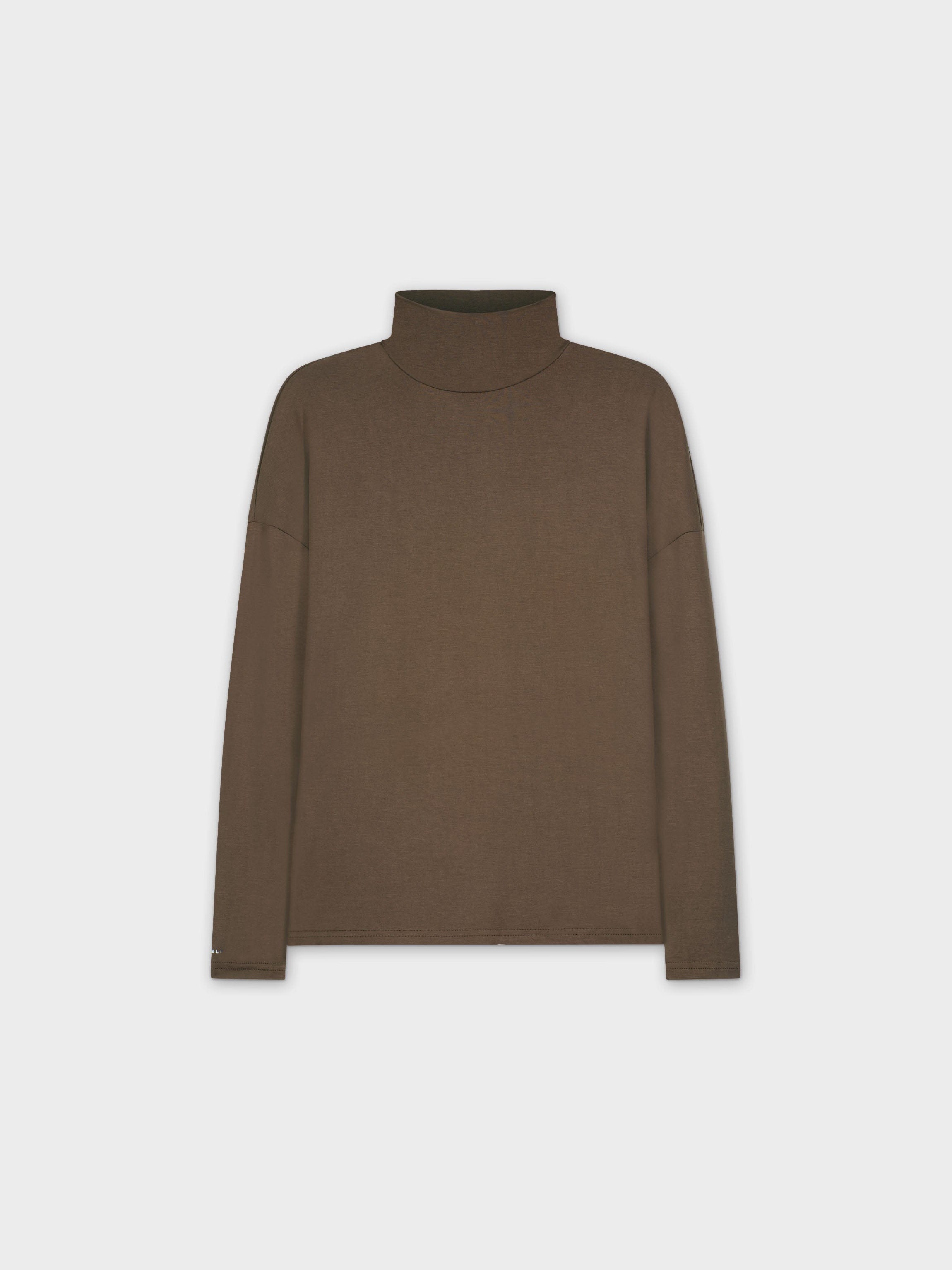 SWING TURTLENECK-BROWN