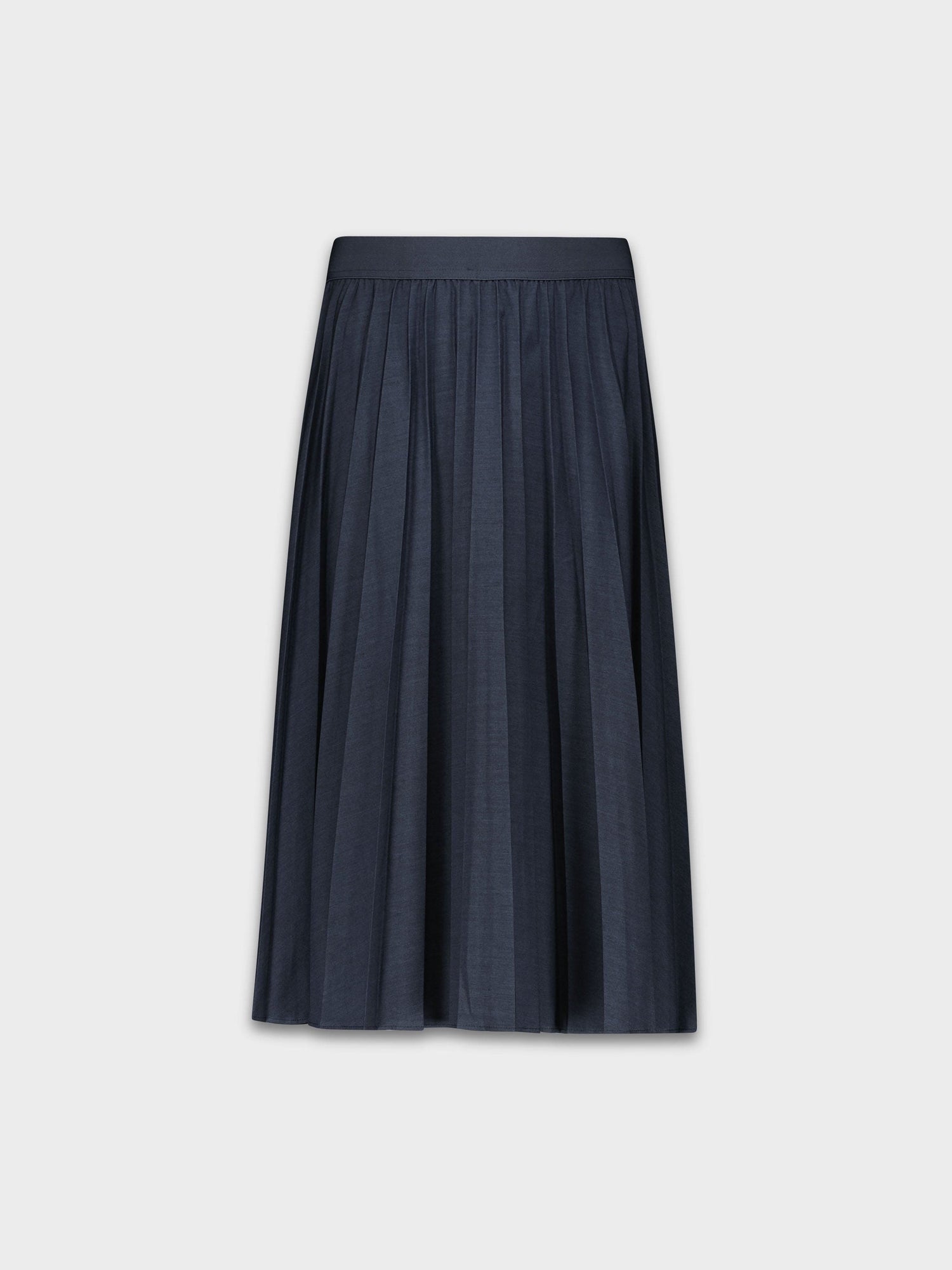 PLEATED SKIRT 27&quot; - DARK DENIM