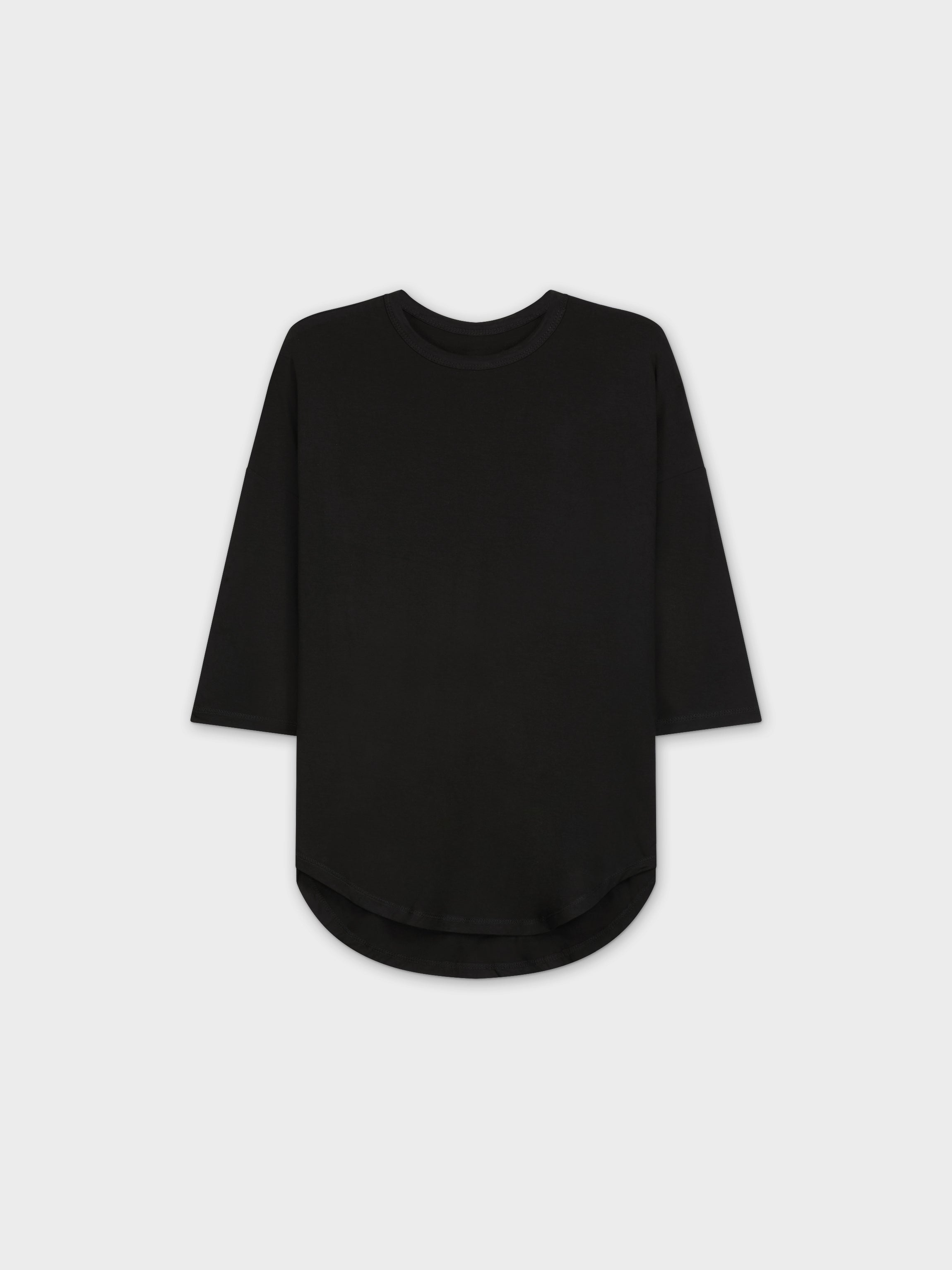 SWING TEE (3Q)-BLACK