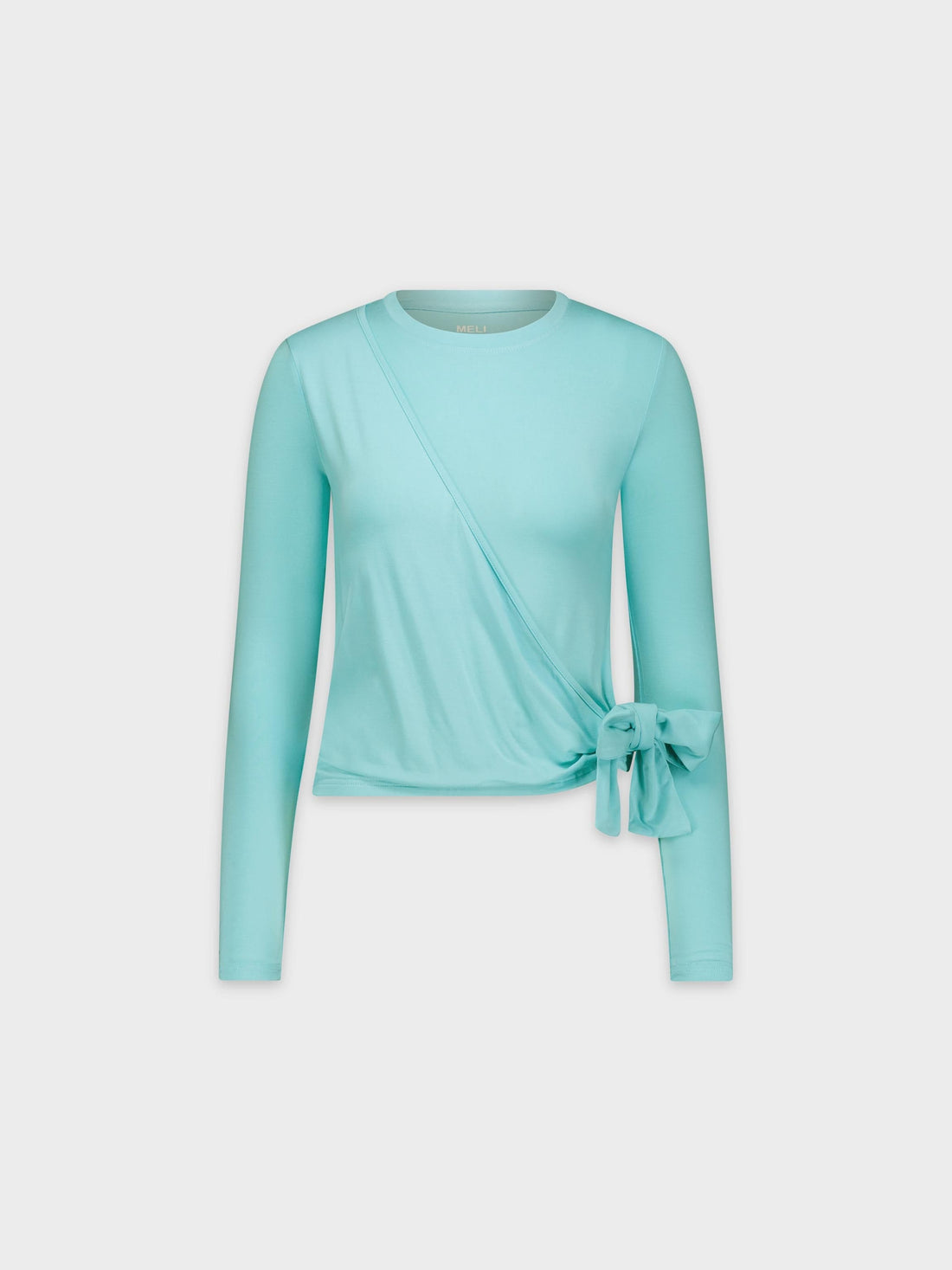 WRAP TEE-AQUA