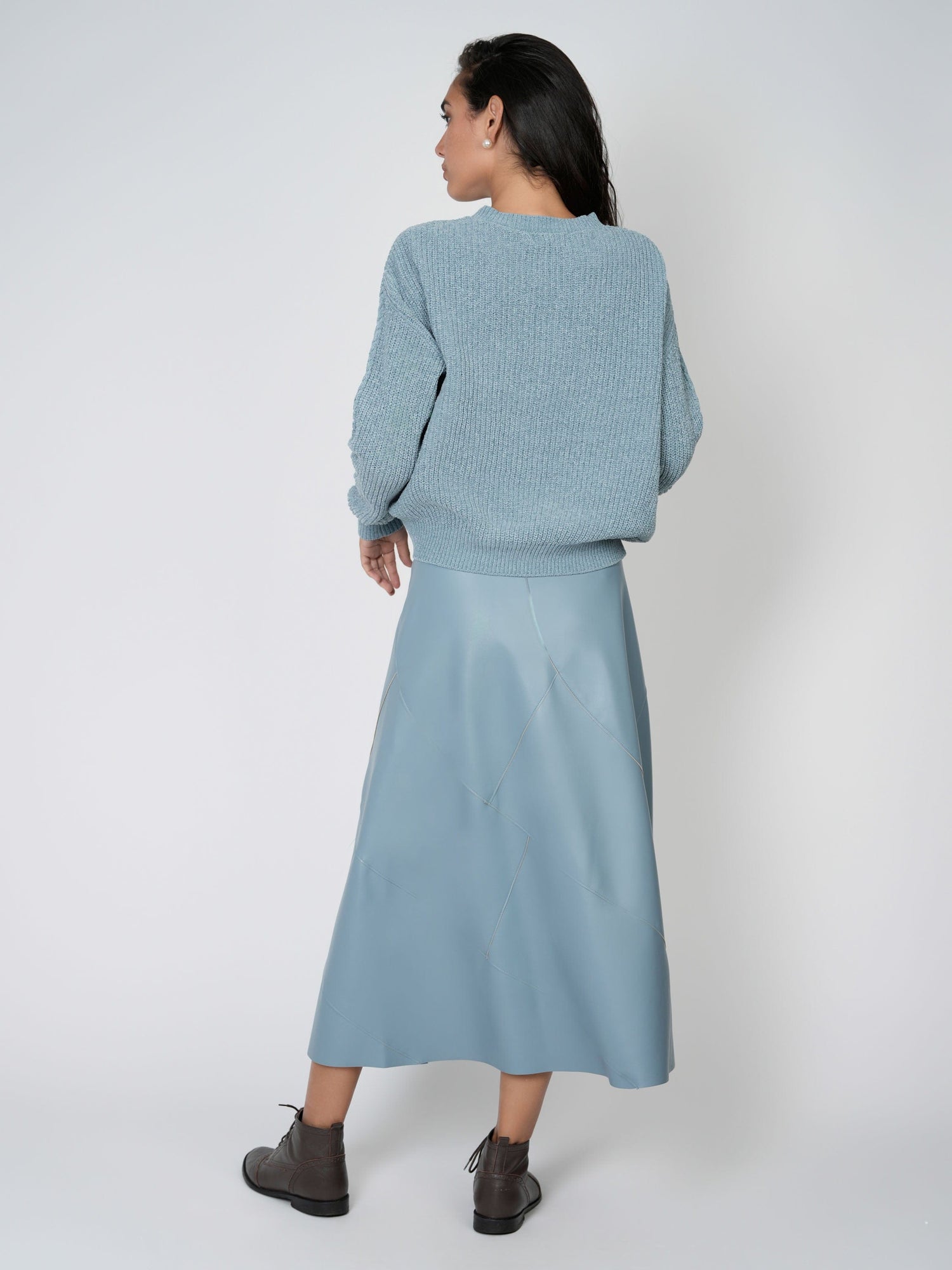 CHENILLE SWEATER-LIGHT BLUE