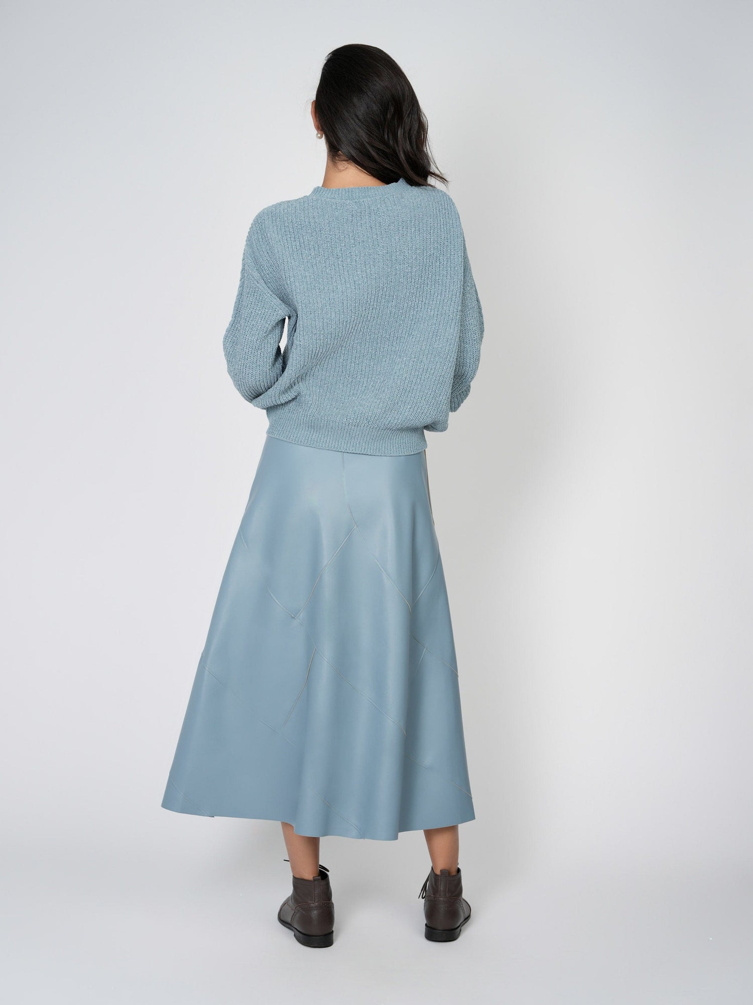 CHENILLE SWEATER-LIGHT BLUE