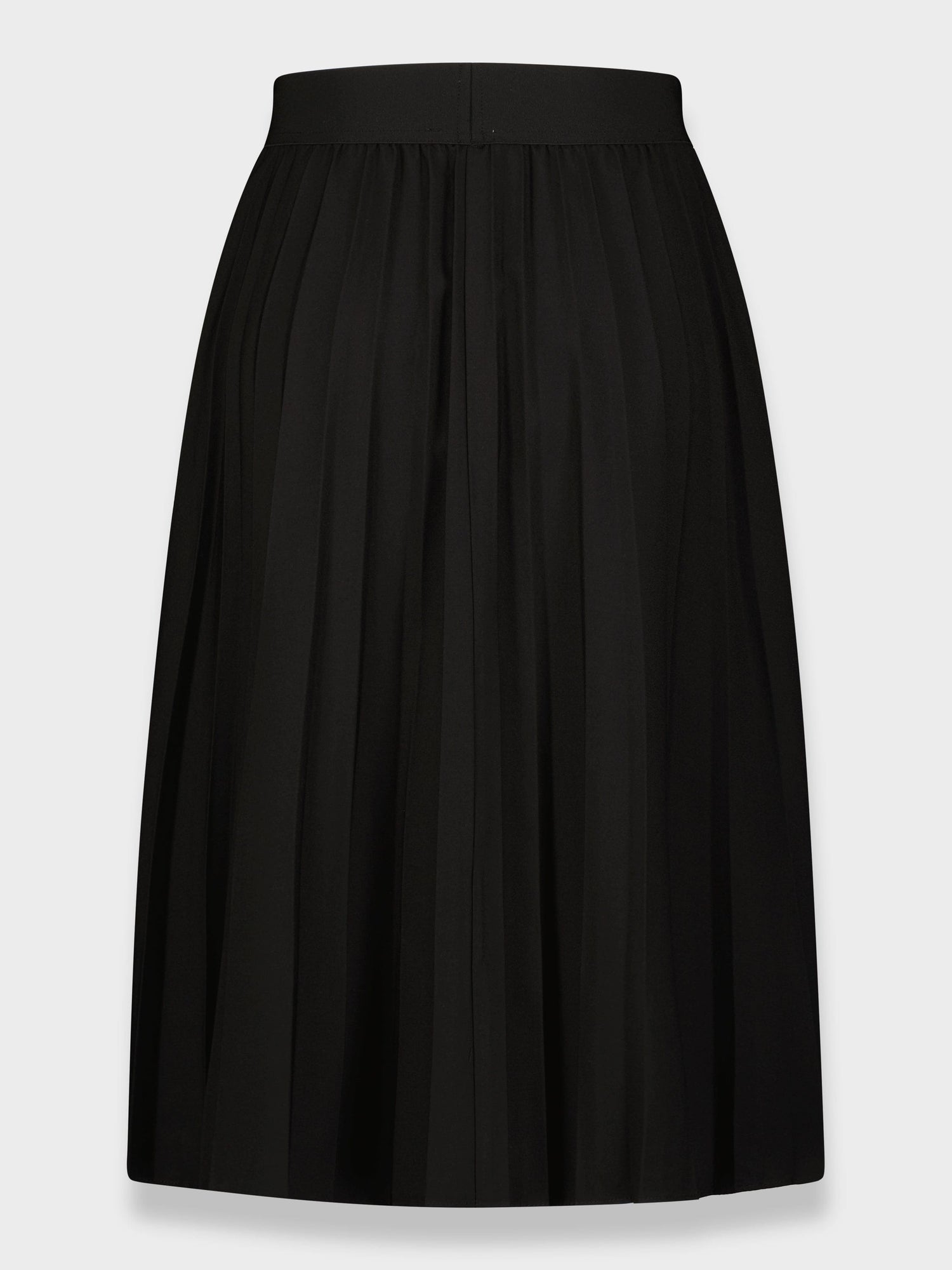 FLAT FRONT PLEATED SKIRT 35&quot;-BLACK