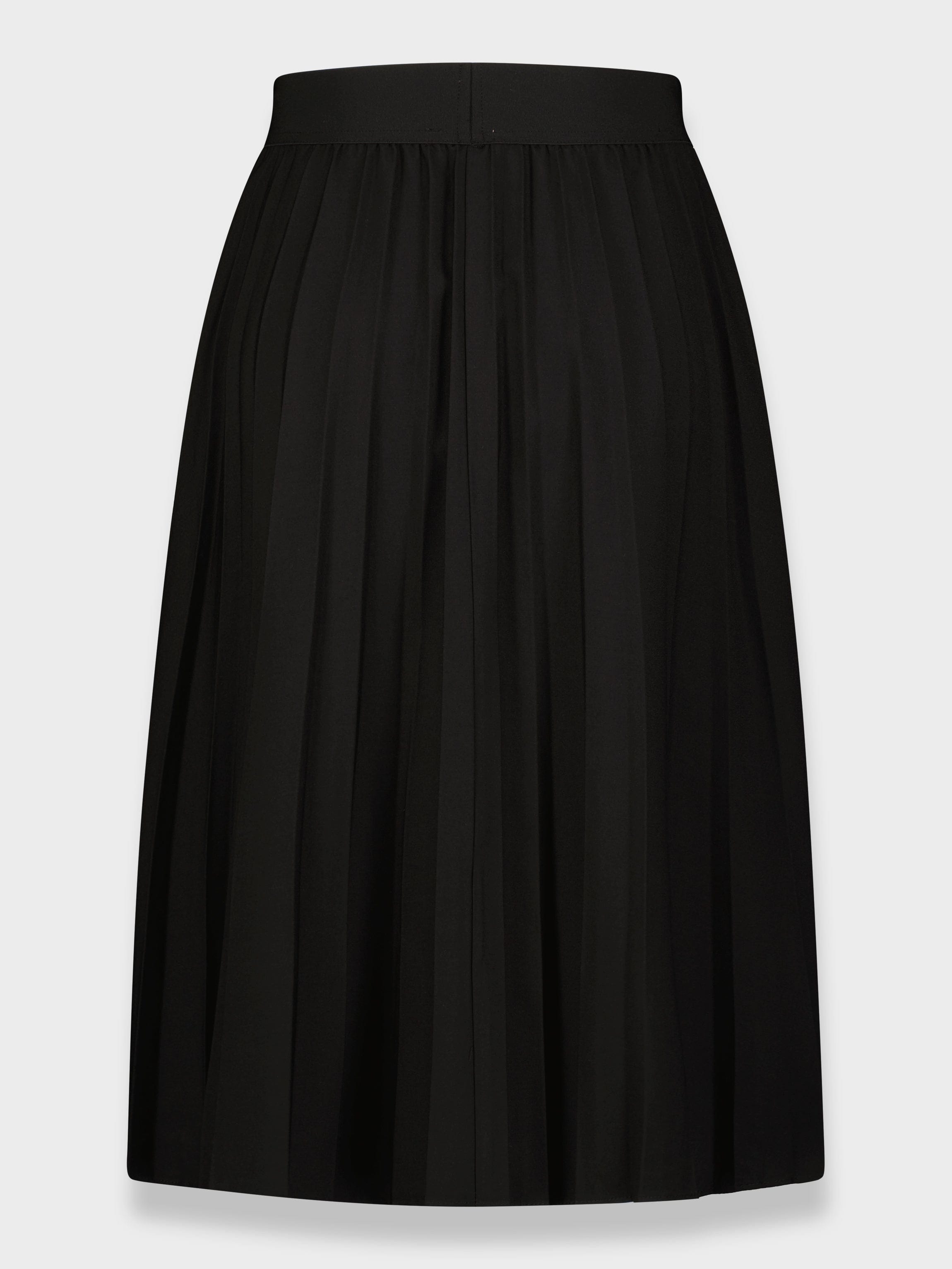 FLAT FRONT PLEATED SKIRT 35&quot;-BLACK