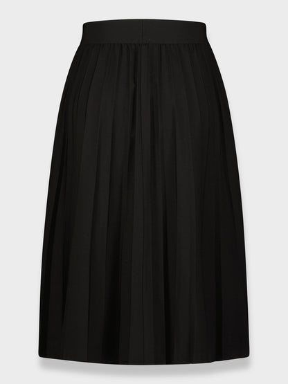 FLAT FRONT PLEATED SKIRT 27"-BLACK