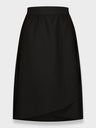 FLAT FRONT PLEATED SKIRT 35"-BLACK