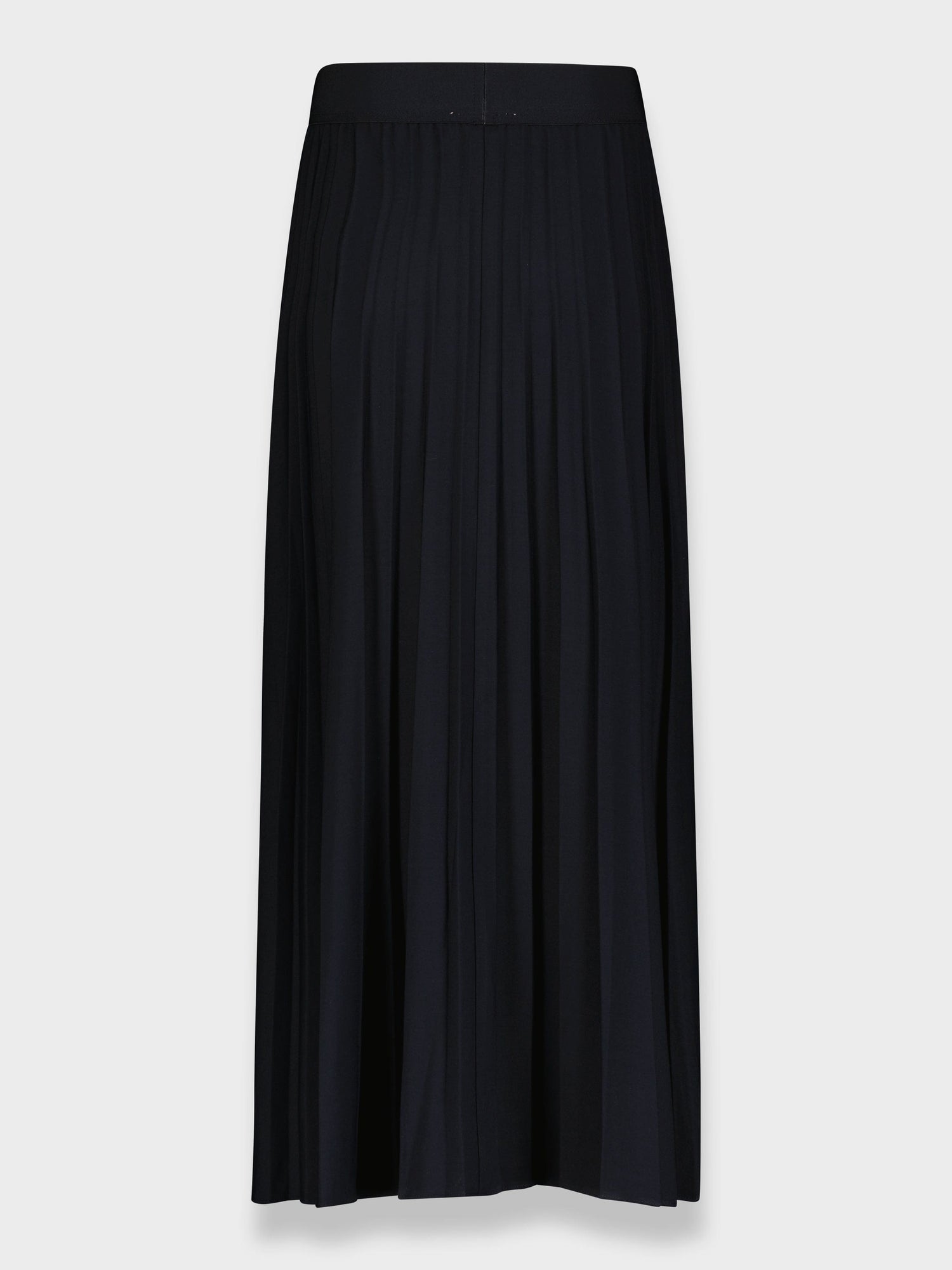 FLAT FRONT PLEATED SKIRT 35&quot;-NAVY