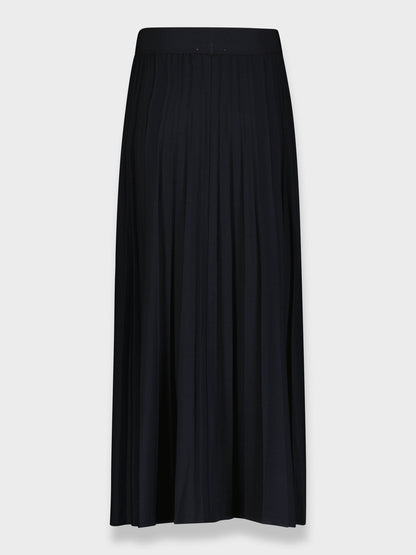 FLAT FRONT PLEATED SKIRT 35"-NAVY