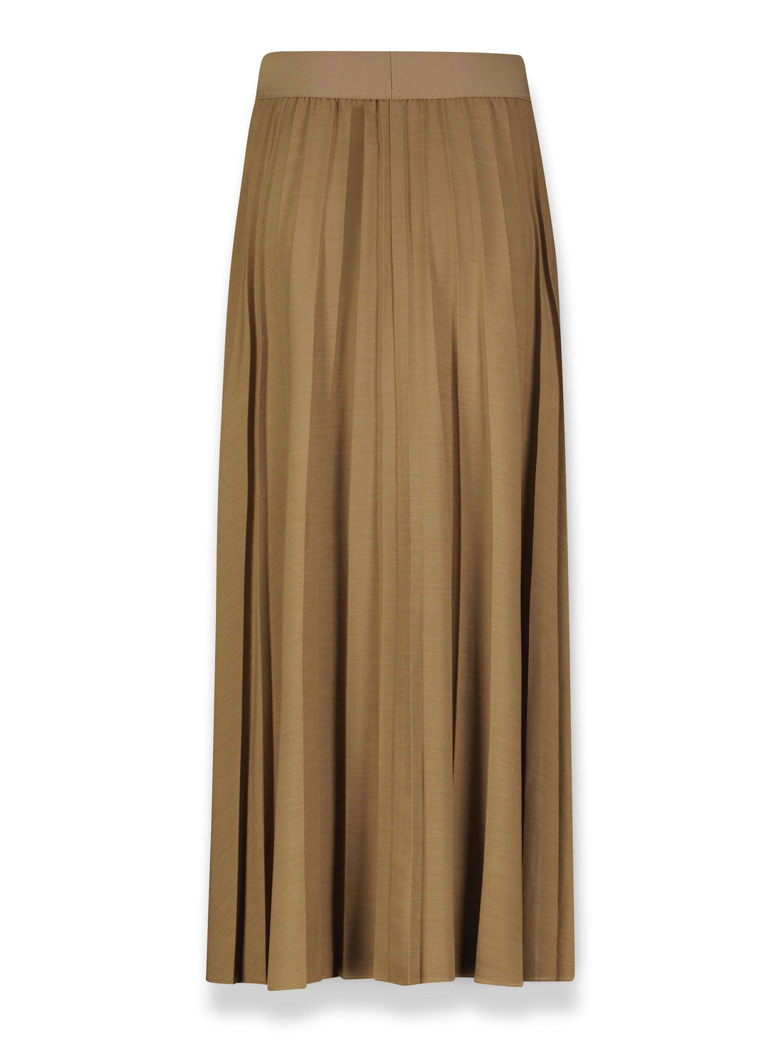 FLAT FRONT PLEATED SKIRT 35&quot;-TAUPE