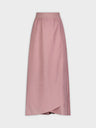 FLAT FRONT PLEATED SKIRT 35"-PINK