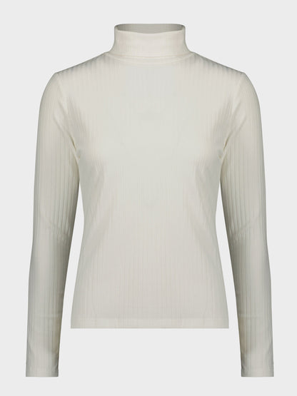 WIDE RIBBED TURTLENECK-IVORY