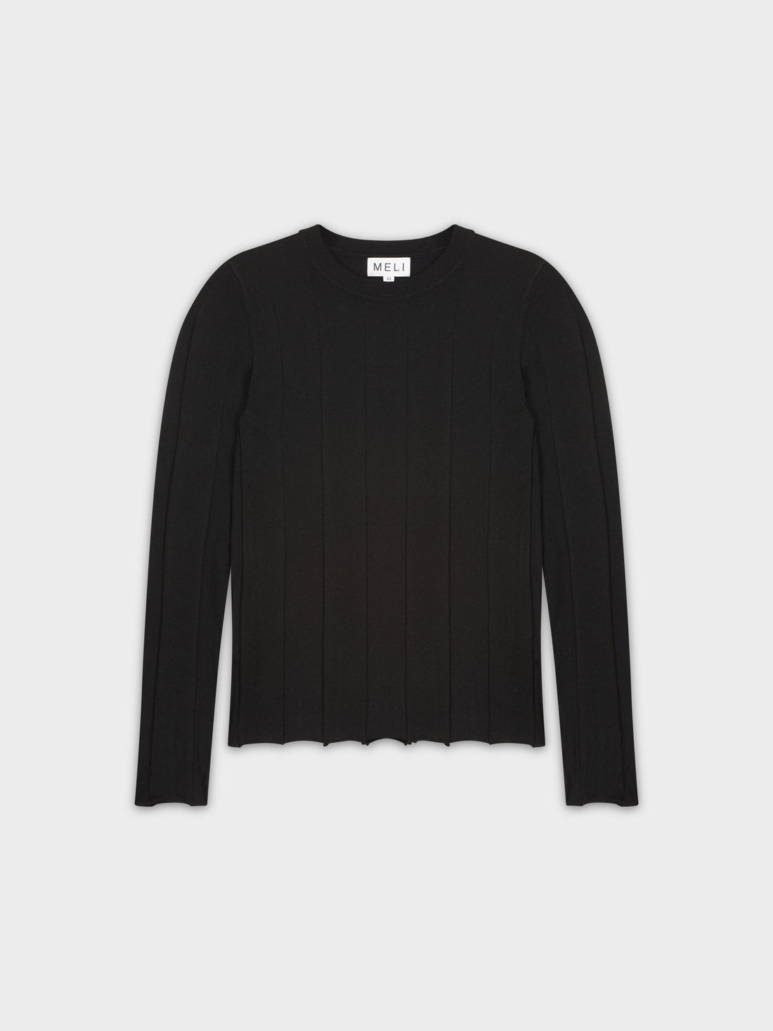 WIDE RIBBED SWEATER-BLACK