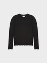 WIDE RIBBED SWEATER-BLACK