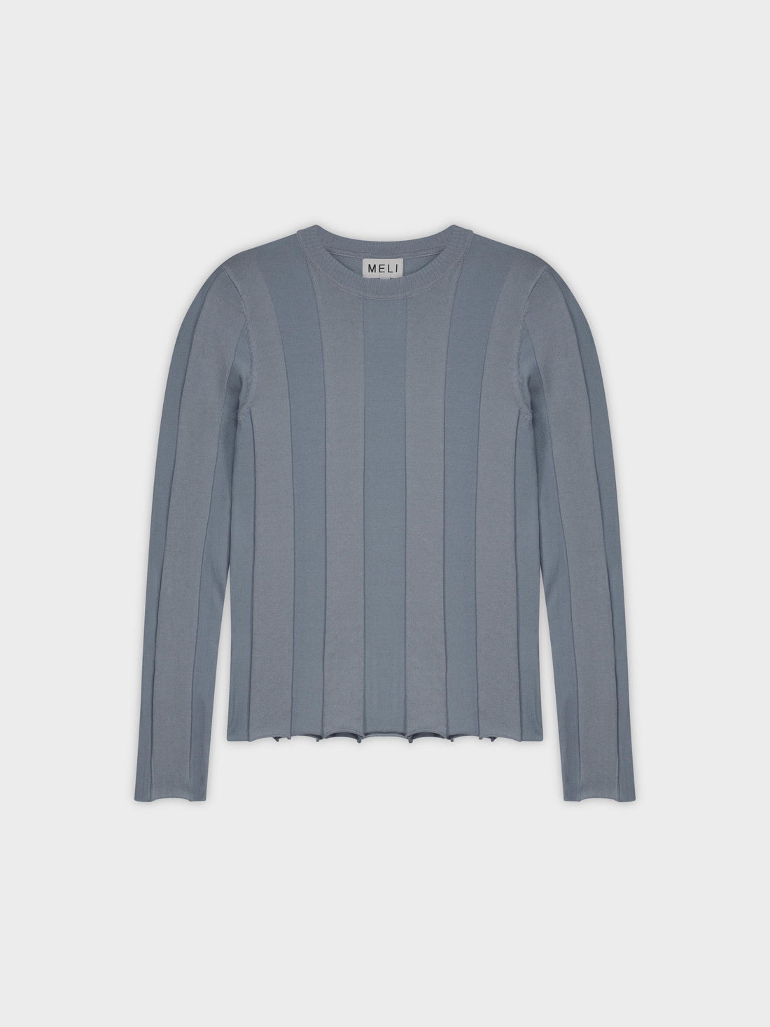 WIDE RIBBED SWEATER-LIGHT BLUE