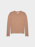 WIDE RIBBED SWEATER-PEACH