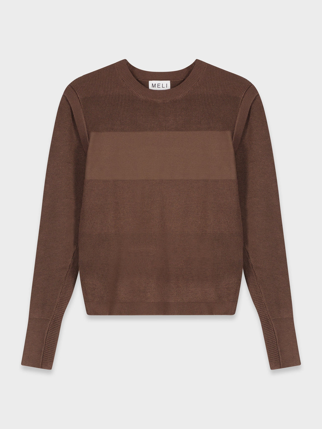 THICK STRIPE SWEATER-BROWN